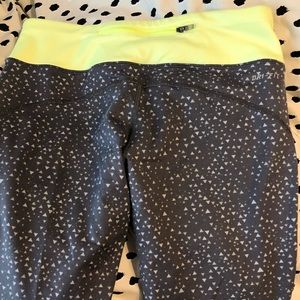 Nike DRI-FIT Neon Yellow, Gray Capris